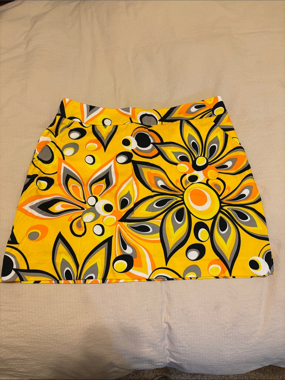 Loudmouth Yellow Floral Graphic Mini Skirt